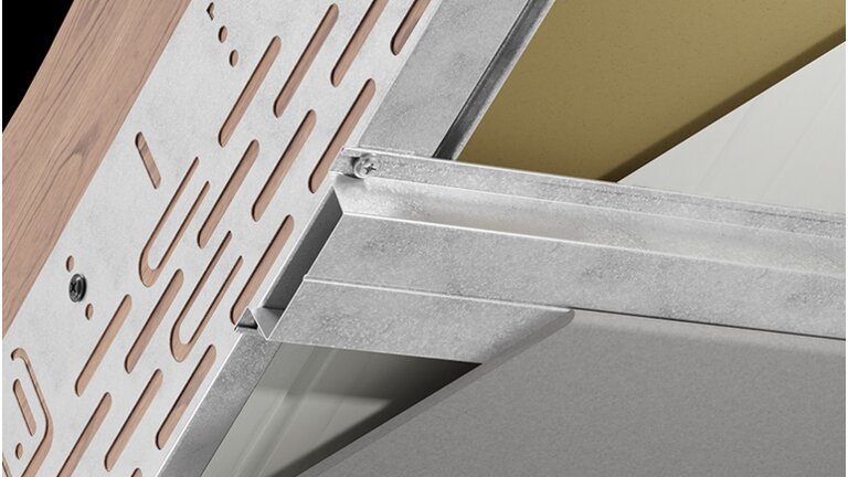 Kunststoff und Metall Ecke mit Metallen Profil